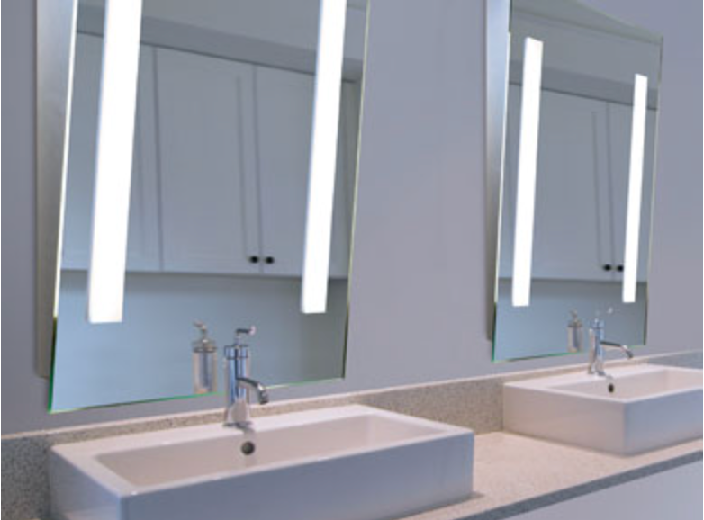 LED ADA Angled Mirror